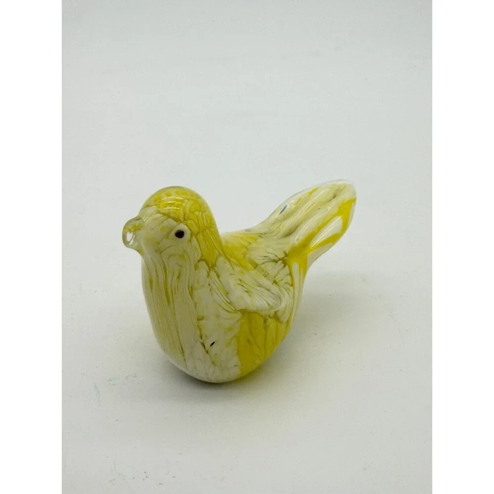 Murano Italy Art Glass Hand Blown Yellow Canary Bird Figurine